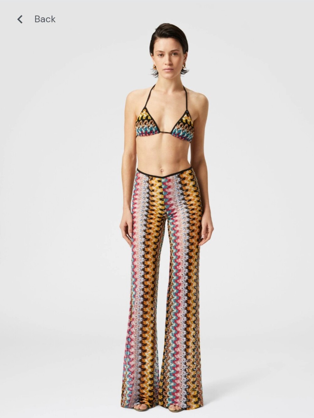 Missoni Flared Low-Rise Crochet Pants In Size 40 New View 2